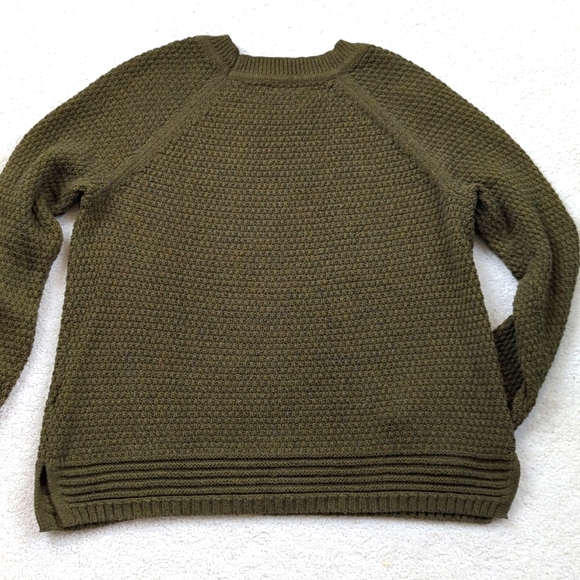 Old Navy Cotton Blend Sweater, Olive Green, Size L - Picture 2 of 9